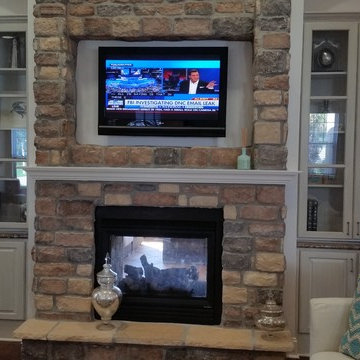 fireplace cabinet makeover