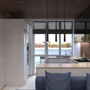 The interior of the apartment in the residential complex "Park Lakes", in Kiev,