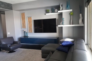 Trendy family room photo in Las Vegas