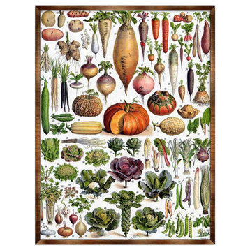 Kids Educational Poster with Root Vegetables Wooden Decor Classroom Decor
