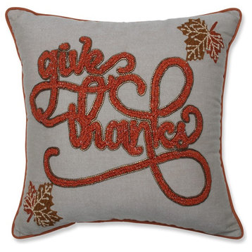 Give Thanks Harvest Decorative Pillow Orange/Gold/Beige