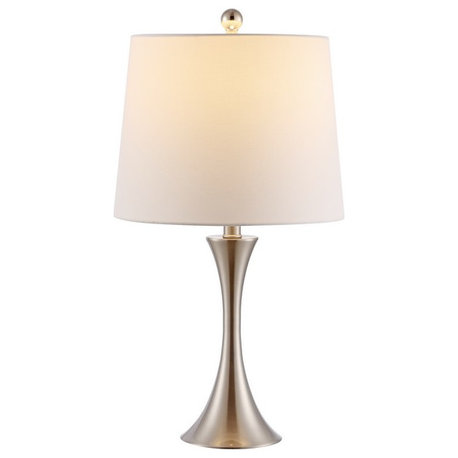 Benita Iron Table Lamp Nickle Safavieh