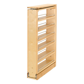 Wood Tall Filler Pull Out Organizer for New Kitchen Applications, 38.5"