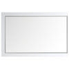 Florence Rectangular Bathroom/Vanity Framed Wall Mirror, White, 60"