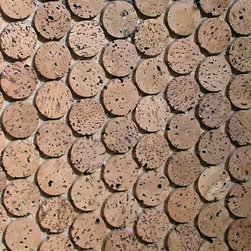 Round Cork Mosaic Tiles - Cork Flooring