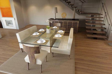 Minimalist dining room photo in San Diego