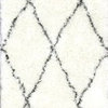 Nuloom Hand Made Geometric Moroccan Wool Shag Rug, Ivory 5'x7'