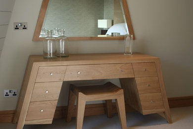 Inspiration for a transitional bedroom in Manchester.