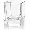 Carre Square Heavy Base Crystal Whiskey Glasses 10 oz, Set of 2