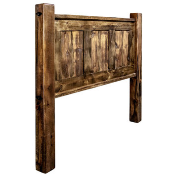 Big Sky Collection Rugged Sawn Panel Headboard, Cal King, Provincial Stain