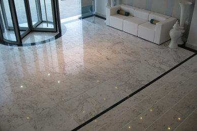 Hotel reception marble floor