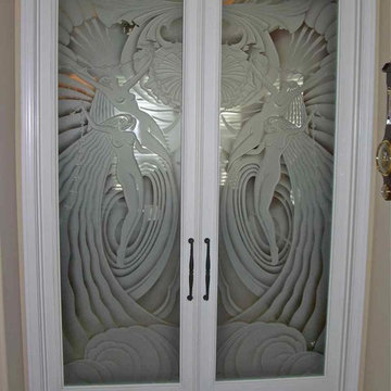 Glass Doors - Frosted Glass Front Entry Doors - RADIANT LADIES 3D