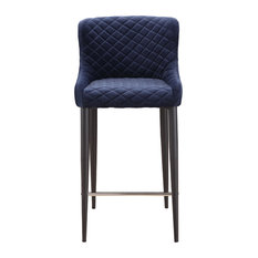 50 Most Por Blue Bar Stools And Counter For 2018 Houzz Moe S Home Collection Etta Counter Stool Dark Blue Bar Stools And