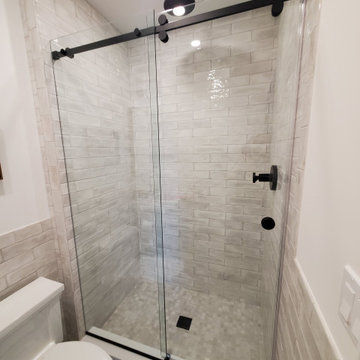 Frameless Barn Slider Black Matte