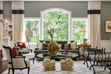Inspiration for a transitional living room remodel in Boston