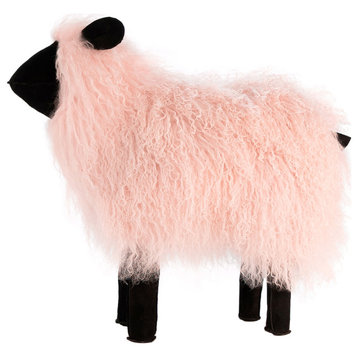 Hand-Made Tibetan Lamb Sheep Baby Pink