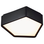 Norwell Lighting - Norwell Lighting 5395-MB-SO Fenway - 16W LED Flush Mount In Modern and Contempor - This five sided LED flush mount hits all the basesFenway 14..25 Inch 1 Matte Black Shiny OpUL: Suitable for damp locations Energy Star Qualified: n/a ADA Certified: YES  *Number of Lights:   *Bulb Included:Yes *Bulb Type:LED *Finish Type:Matte Black