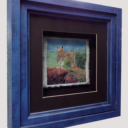 Lioness on the Masai Mara, Kenya - Mixed Media Art
