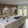ALFI brand Black 46" Double Bowl Granite Composite Kitchen Sink with Drainboard