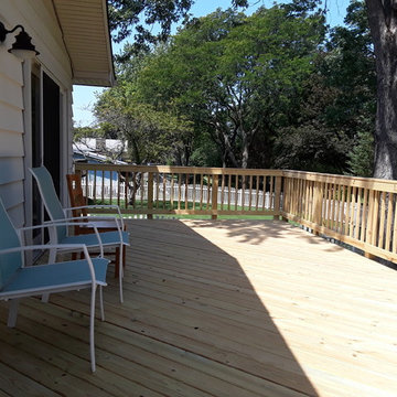 Elevated Pressure Treated Pine Deck in Lisle, IL