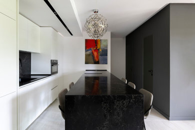 Example of a minimalist kitchen design in Tel Aviv