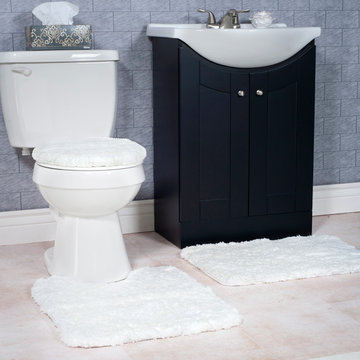 Lavish Home 3 Piece Super Plush Non-Slip Bath Mat Rug Set