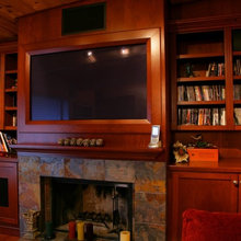 tv over fireplace