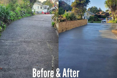 Driveway Makeover Before and After !!