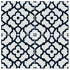 8"x8" Breeze Blue and White Cement Tiles, Set of 16