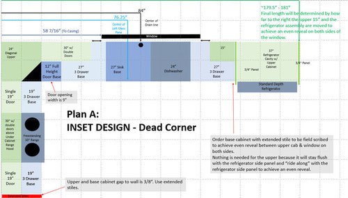 Kitchen Corner Layout Dead Asymmetrical Cabinet Or Blind