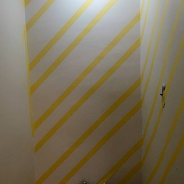 Barbershop Bathroom Pole Stripes!