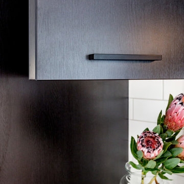 Dark Woodgrain Touchtex Melamine Kitchen