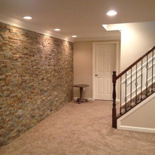 Walls near bottom of stairs