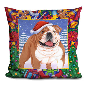 LiLiPi Robin Bulldog Decorative Accent Throw Pillow