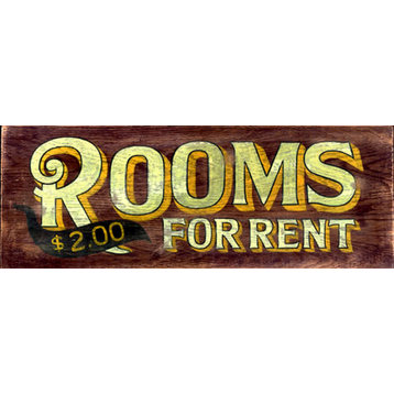 Rooms For Rent Vintage Sign Nostalgic Hotel Signs