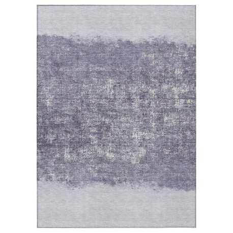 Machine Washable Indoor/Outdoor Chantille ACN2214 Purple 3' x 5' Rug