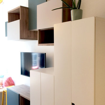 Rénovation colorée d'un appartement