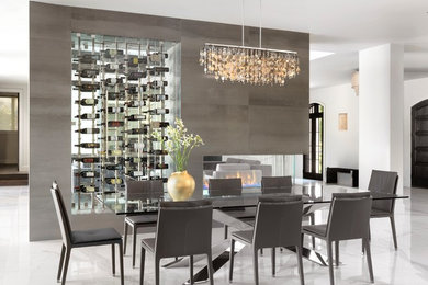 This is an example of a contemporary dining room in St Louis.