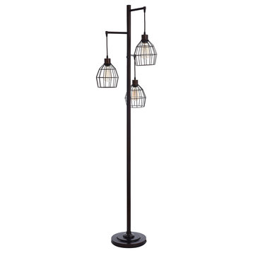 StyleCraft Steel Floor Lamp With Black Finish L715206DS