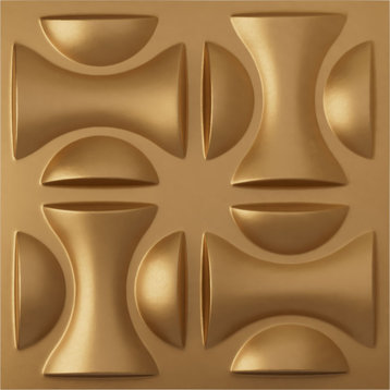 York EnduraWall Decorative 3D Wall Panel, 19.625"Wx19.625"H, Gold