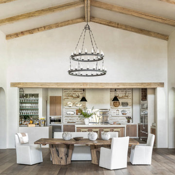 Bleached Rough Sawn Barn Beams + European White Oak Flooring