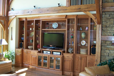 Elegant family room photo in St Louis