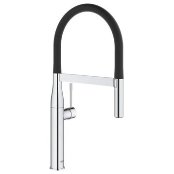 Grohe 30 295 Essence 1.75 GPM 1 Hole Pull Out Kitchen Faucet - Starlight Chrome