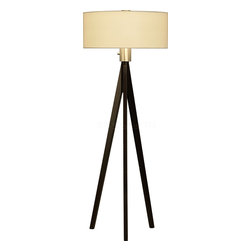 Tripod Floor Lamp in Pecan - Floor Lamps