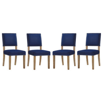 Oblige Dining Chair Wood Set of 4 EEI-3478-NAV
