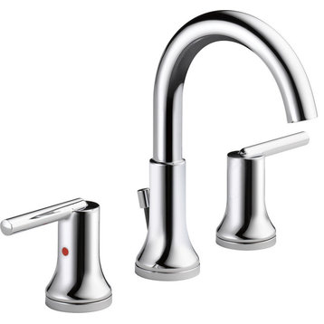 Delta Trinsic Two Handle Widespread Bathroom Faucet, Chrome, 3559-MPU-DST