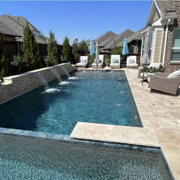 Beautiful Modern Straight-Line Pool in Frisco