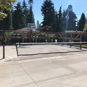Private Multi Sports Court with unique folding fence