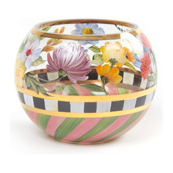Flower Market Glass Globe Vase - Small | MacKenzie-Childs - Vases