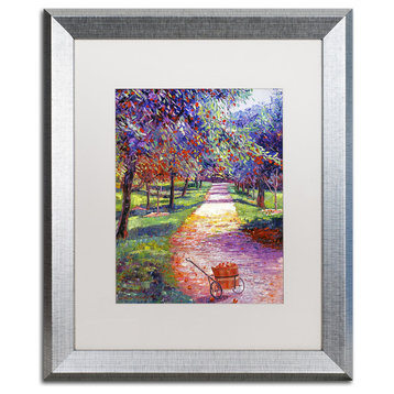 Glover 'French Apple Orchards' Art, Silver Frame, 16"x20", White Matte